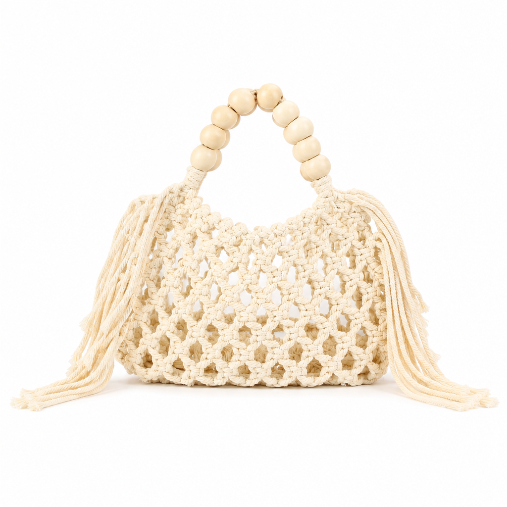 Amalfi Beach Bag – Woven Summer Tote with Tassels