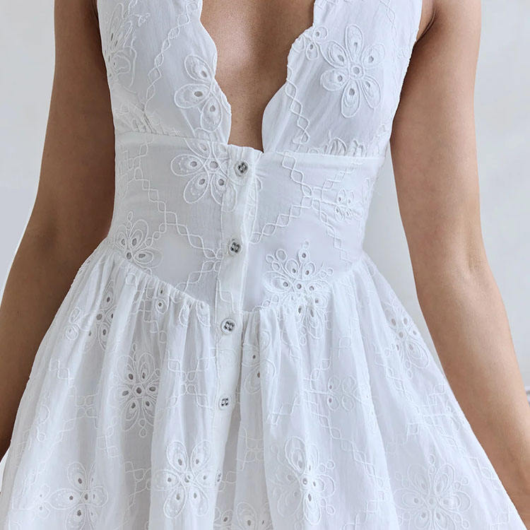 NOVA Embroidered Mini Dress - Full Look